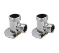 Lot de 2 convertisseurs de robinet de douche, tête mâle DN20 vers DN15, kit de montage de robinet en alliage de zinc, barre thermostatique en métal pour une installation facile de surface
