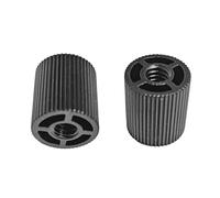 Lot de 2 convertisseurs d'écrou de vis pour trépied d'appareil photo avec filetage femelle 6,35 mm - 20 en alliage d'aluminium - Accessoire de durabilité - Double adaptateur femelle à trou traversant