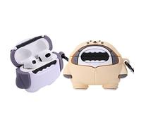 Lot de 2 coques 3D en forme de requin mignon pour Airpod 3ème génération, 3D mignon dessin animé animal requin requin Airpods 3 pour enfants, filles, adolescentes, femmes, tendance, kawaii, drôle, cool Anime requin en PVC pour Airpod 3ème génération 2021