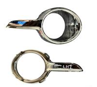 Lot de 2 coques chromées pour feux de brouillard avant compatibles avec 208 2012-2020 Oe 1608111480 1608110880 Garniture de pare-chocs ABS argentée
