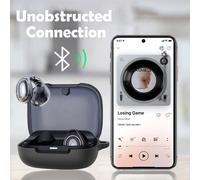 Lot De 2 Coques Compatibles Avec Les Écouteurs Soundcore C40i - Avec 2 Mousquetons - Coque En Silicone Liquide Ultra Fine Et Résistante Aux Chocs - Noir Et Bleu