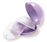 Lot de 2 coques d'allaitement avec bouchons pour protéger les douloureux pour l'allaitement Violet