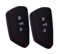 Lot de 2 coques de clé en silicone noir pour Golf 8, Enyaq IV, protection robuste contre l'usure