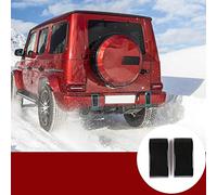 Lot de 2 coques de pare-chocs arrière en ABS chromé pour Benz W463 G350 400 G55 G63 2019 2020 Accessoires externes (Noir)