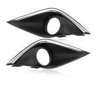 Lot de 2 coques de phare antibrouillard avant Cadre pour Mitsubishi pour OUTLANDER 2016-2019 Noir Chrome ABS Plastique Gauche Droite Pièce de rechange Accessoires