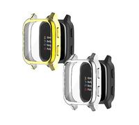Lot de 2 coques de protection compatibles avec Garmin Venu Sq 2 - Film de protection d'écran flexible en TPU - Anti-rayures - Pour Garmin Venu Sq 2 (doré + argent)