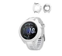 Lot de 2 coques de protection en silicone pour Garmin Forerunner 165, résistantes aux chocs, aux rayures et à la lumière, blanc