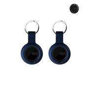 Lot de 2 coques de protection en silicone pour MiLi Air Tracker Tag - Coque durable et élégante, étanche, anti-chute, pour localiser les chiens et les chats, bleu