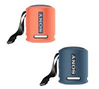 Lot de 2 coques de protection en silicone pour Sony SRS-XB100 XB13, anti-chute, anti-chocs, étui de protection audio portable pour SRS-XB100 XB13 (orange + bleu)