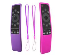Lot de 2 Coques de Protection en Silicone pour Télécommande Samsung BN59-01242A, BN59-01259E, BN59-01312A (Violet+Rose)