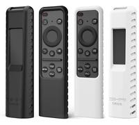 Lot de 2 coques de protection en silicone pour télécommande Samsung SolarCell TV (TM2360E, BN59-01432J, BN59-01432A) - Neo QLED OLED fin et résistant aux chocs (noir + blanc)