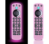 Lot De 2 Coques De Protection En Silicone Pour Télécommande Tv Alexa Fire Tv Glow In The Dark,Coque À Distance Pour Alexa Fire Tv Pro Voice Smart Tv Fire Smart Tv 2022 (Rose Vif)