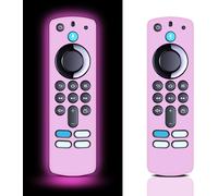 Lot De 2 Coques De Protection En Silicone Pour Télécommande Tv Fire Stick Glow In The Dark, Coque À Distance Pour Voix Alexa Fire Stick 4k Max 3ème Génération 2021 Télécommande Tv (Rose Vif)