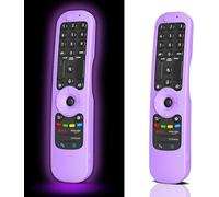 Lot de 2 coques de protection en silicone pour télécommande TV LG Glow in The Dark, coque à distance pour télécommande LG Smart TV AN-MR21GA MR22GA MR23GA MR24GA MR22GN 2021-2024 (violet lumineux)