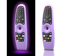 Lot de 2 coques de protection en silicone pour télécommande TV LG Glow in The Dark, coque à distance pour télécommande LG Smart TV AN-MR650 AN-MR600 AN-MR18BA AN-MR20BA AN-MR19BA (violet lumineux)
