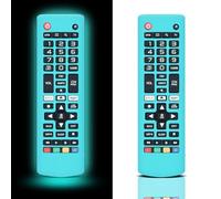 Lot de 2 coques de protection en silicone pour télécommande TV LG Glow in The Dark, pour télécommande LG Smart TV AKB75095307 AKB75375604 AKB74915305 (bleu lumineux)