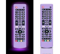 Lot de 2 coques de protection en silicone pour télécommande TV LG Glow in The Dark, pour télécommande LG Smart TV AKB75095307 AKB75375604 AKB74915305 (violet lumineux)