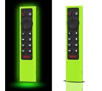 Lot de 2 coques de protection en silicone pour télécommande TV NVIDIA Glow in The Dark, coque à distance pour NVIDIA Shield Android TV Pro/4K HDR Smart TV (vert vif)