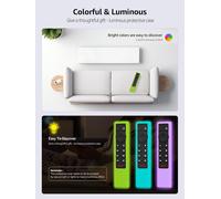 Lot De 2 Coques De Protection En Silicone Pour Télécommande Tv Nvidia Glow In The Dark - Pour Télécommande Smart Tv Nvidia Shield Android Tv Pro/4K Hdr Smart Tv (Violet Vif)