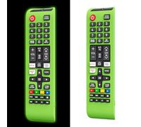 Lot de 2 coques de protection en silicone pour télécommande TV Samsung Glow in The Dark, pour télécommande Samsung Smart TV BN59-01301A Bn59-01315A Bn59-01199F (vert lumineux)