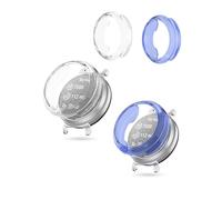 Lot de 2 coques de protection en TPU pour Garmin Lily 2, toergy ultra fines, anti-chute, anti-rayures, bleu transparent et noir transparent, coque de protection pour montre intelligente Garmin Lily2