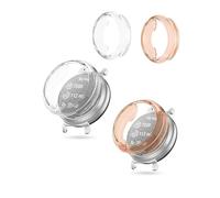 Lot de 2 coques de protection en TPU pour Garmin Lily 2, toergy ultra fines, anti-chute, anti-rayures, orange transparent et noir transparent, coque de protection pour montre intelligente Garmin Lily2