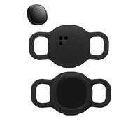 Lot de 2 coques de protection pour autocollants de carrelage 2024 - Traqueur anti-perte en silicone durable et élégant - Étanche - Anti-chute - Pour chiens et chats - Noir