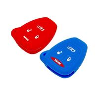 Lot de 2 coques de protection pour e Chrysler 200 300 PT Cruiser Dodge Charger Magnum Durango Jeep Grand Cherokee Commander Liberty OHT692427AA, rouge et bleu
