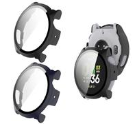 Lot de 2 coques de protection pour Coros Pace 4, 360 ° - Avec film de protection d'écran en verre - Protection complète - Ultra fine - Pour montre connectée Coros Pace 4