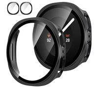 Lot de 2 Coques de Protection pour Samsung Galaxy Watch 9/8 40 mm avec | Coque de protection en polycarbonate, protection d'écran anti-rayures en verre blindé avec haute sensibilité