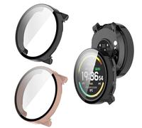 Lot de 2 coques de protection pour Suunto Vertical 2, 360 ° - Avec film de protection d'écran en verre - Protection complète - Ultra fine - Pour montre intelligente Suunto Vertical 2