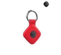 Lot de 2 coques de protection pour traqueur anti-perte ATUVOS avec porte-clés en silicone - Coque durable et élégante, étanche, anti-chute, rouge