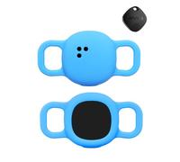 Lot de 2 coques de protection pour traqueur anti-perte ATUVOS avec porte-clés en silicone - Coque durable et élégante, imperméable, anti-chute, bleu ciel