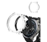 Lot de 2 coques de protection rigides en polycarbonate yystao pour Amazfit Balance 2 XT 47 mm - Absorbe les chocs - Légères - Noir et transparent
