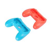 Lot de 2 Coques de Protection Robustes pour Manette de Jeu NS - Grip Parfaitement formé en matériau ABS de Haute qualité - Réduit la Fatigue - Rouge + Bleu