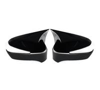 Lot de 2 coques de rétroviseur extérieur de voiture pour Civic 8ème 2006-2011 - Accessoires de rétroviseur (noir)