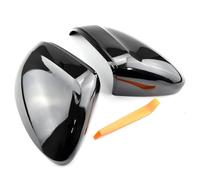 Lot de 2 coques de rétroviseur latéral de rechange pour VW Passat B8 2015-2020 et Arteon 2016-2020 3G0857537H 3G0857538H Boîtier Rétroviseur Voiture Coque de Rétroviseur(Bright black)