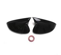 Lot de 2 coques de rétroviseur noir brillant pour Golf 8 2020-2024 avec support de voie d'assistance latérale, boîtier ABS de rechange 5H0857537 5H0857538