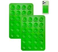 Lot De 2 Coques De Téléphone à Ventouse en Silicone avec Support à Forte Adhérence Adhésif Antidérapant Mains Libres pour Tous Les Téléphones Portables (Vert)
