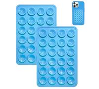 Lot De 2 Coques De Téléphone à Ventouse en Silicone Support À Forte Adhérence avec Support Adhésif Support Antidérapant Mains Libres pour Tous Les Téléphones Portables (Bleu)