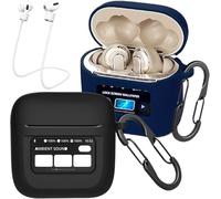 Lot de 2 coques easyBee compatibles avec JBL Tour Pro, 2 mousquetons, 2 sangles anti-perte, coque en silicone liquide ultra fine et résistante aux chocs, étui de protection pour casque Bluetooth