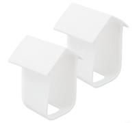 Lot de 2 coques en silicone anti-rayures pour EufyCam 2C - Bouclier anti-poussière et résistant aux intempéries avec découpes précises pour la surveillance du jardin (blanc)
