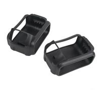 Lot de 2 coques en silicone noir pour batteries 20 V 4,0 5,0 Ah, étui de protection contre les chutes et les chocs, peau douce