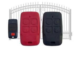 Lot de 2 coques en silicone pour télécommande portail, compatible B : F:T Mitto Cool C2 C4 2 4 canaux, étui de protection, télécommande porte de garage (fuchsia noir)