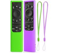 Lot de 2 coques en silicone pour télécommande Samsung Smart TV, coque de protection phosphorescente compatible avec BN59-01357 BN59-01385 BN59-01265A, manchon antidérapant et résistant aux chocs (vert