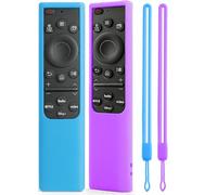 Lot de 2 coques en silicone pour télécommande Samsung Smart TV, coque de protection phosphorescente compatible avec BN59-01357 BN59-01385 BN59-01265A, manchon antidérapant et résistant aux chocs (bleu