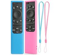 Lot de 2 coques en silicone pour télécommande Samsung Smart TV, coque de protection phosphorescente compatible avec BN59-01357 BN59-01385 BN59-01265A, manchon antidérapant et résistant aux chocs (bleu