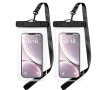 Lot de 2 coques étanches pour téléphone portable IPX8 - Protection contre la natation et l'eau - Protection spéciale contre la dérive - Pour iPhone/Xiaomi/Samsung - Différents téléphones de 7" et