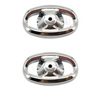 Lot de 2 coques latérales pour pommeau de moulinet Daiwa - Pour Crossfire - Exceler - SalamanDura - Prorexv - Argenté