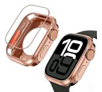 Lot de 2 coques pour Apple Watch Series SE 3/2/1 (2025/2022/2020) / Series 6 5 4 avec protecteur d'écran de 44 mm (ressemble à Ultra et Ultra2) - Coque de protection globale à 360° en verre + cadre